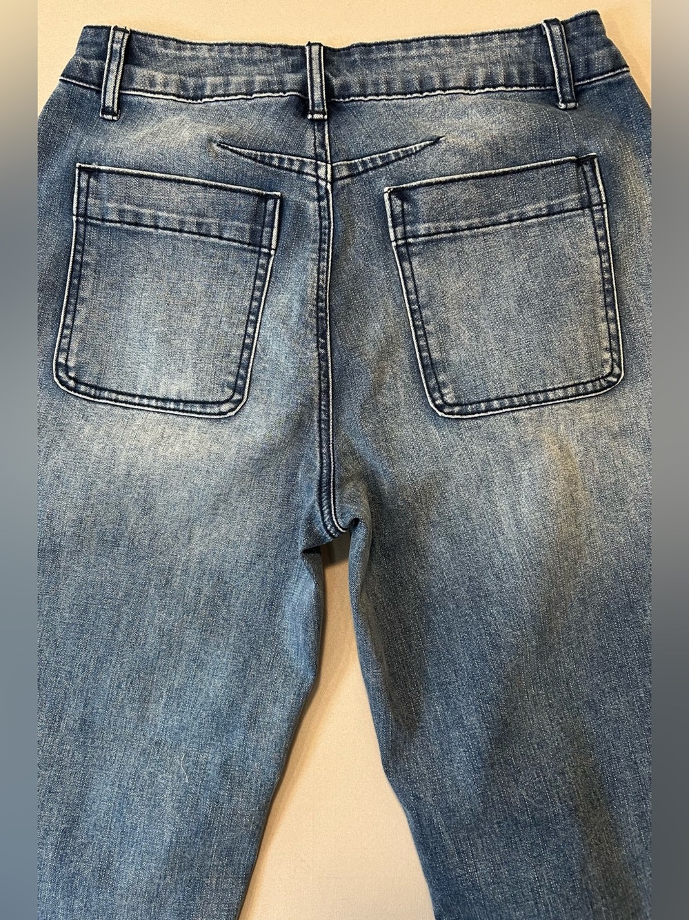 Flamingal Mid Rise Barrel Leg Crop Jeans Size Small (4/6) - Picture 6 of 7